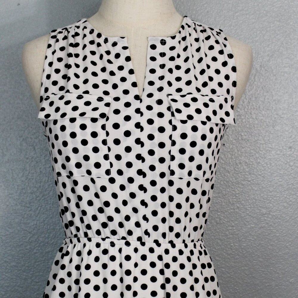 Adorable Monteau Polka Dot Midi Dress Size S - Picture 4 of 12